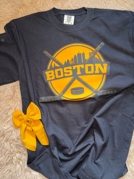 Boston Puck Black Tshirt