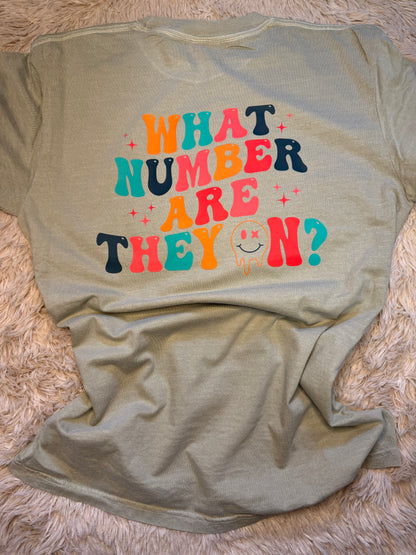 What number are we on? Khaki Tshirt