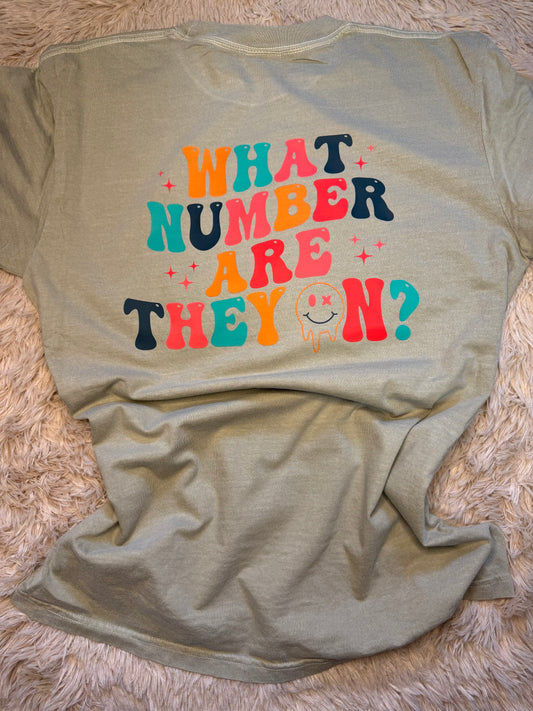 What number are we on? Khaki Tshirt