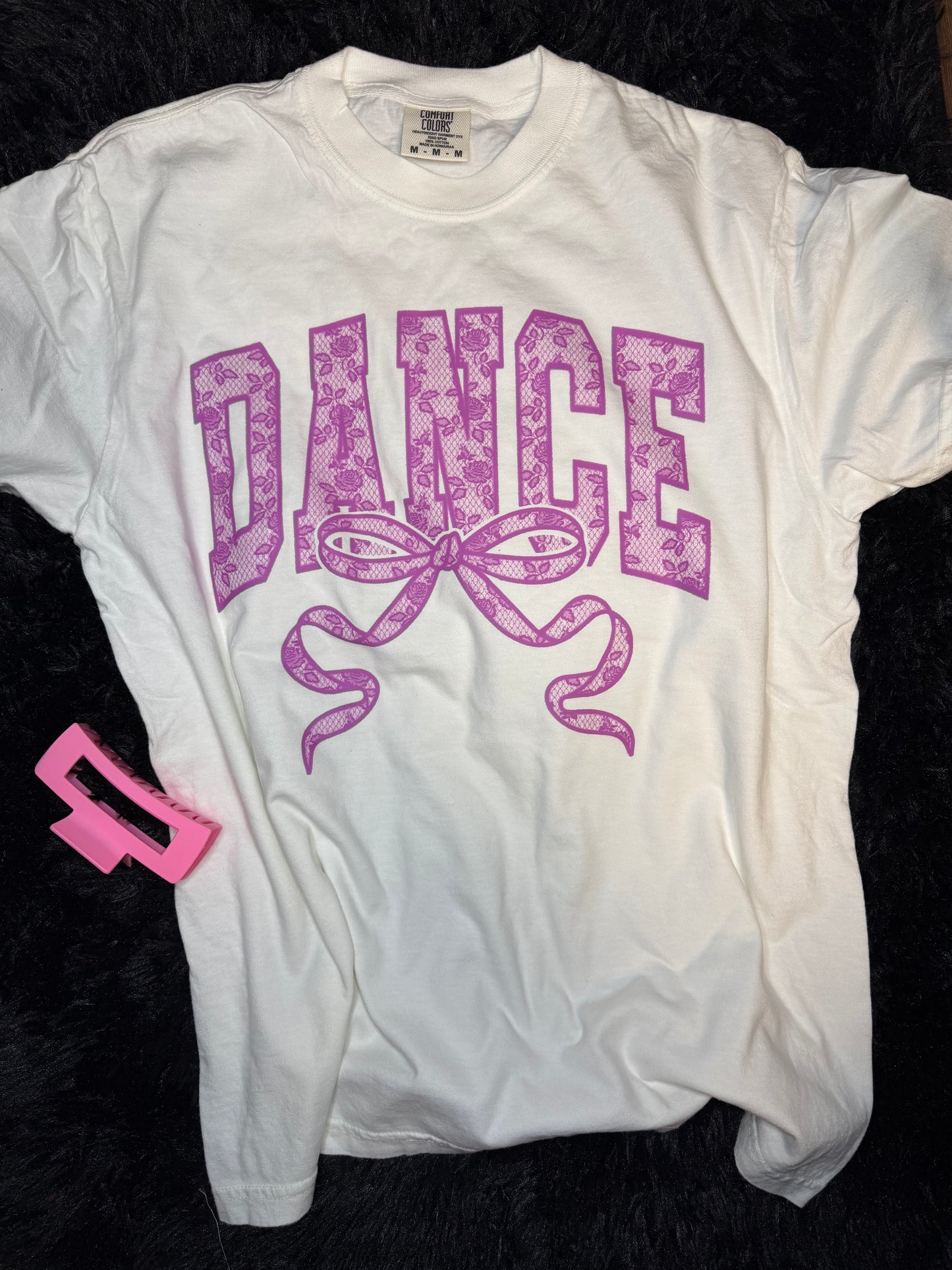 Dance Pink Lace White Tshirt