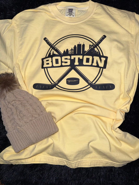 Boston Hockey Stick Butter Tshirt