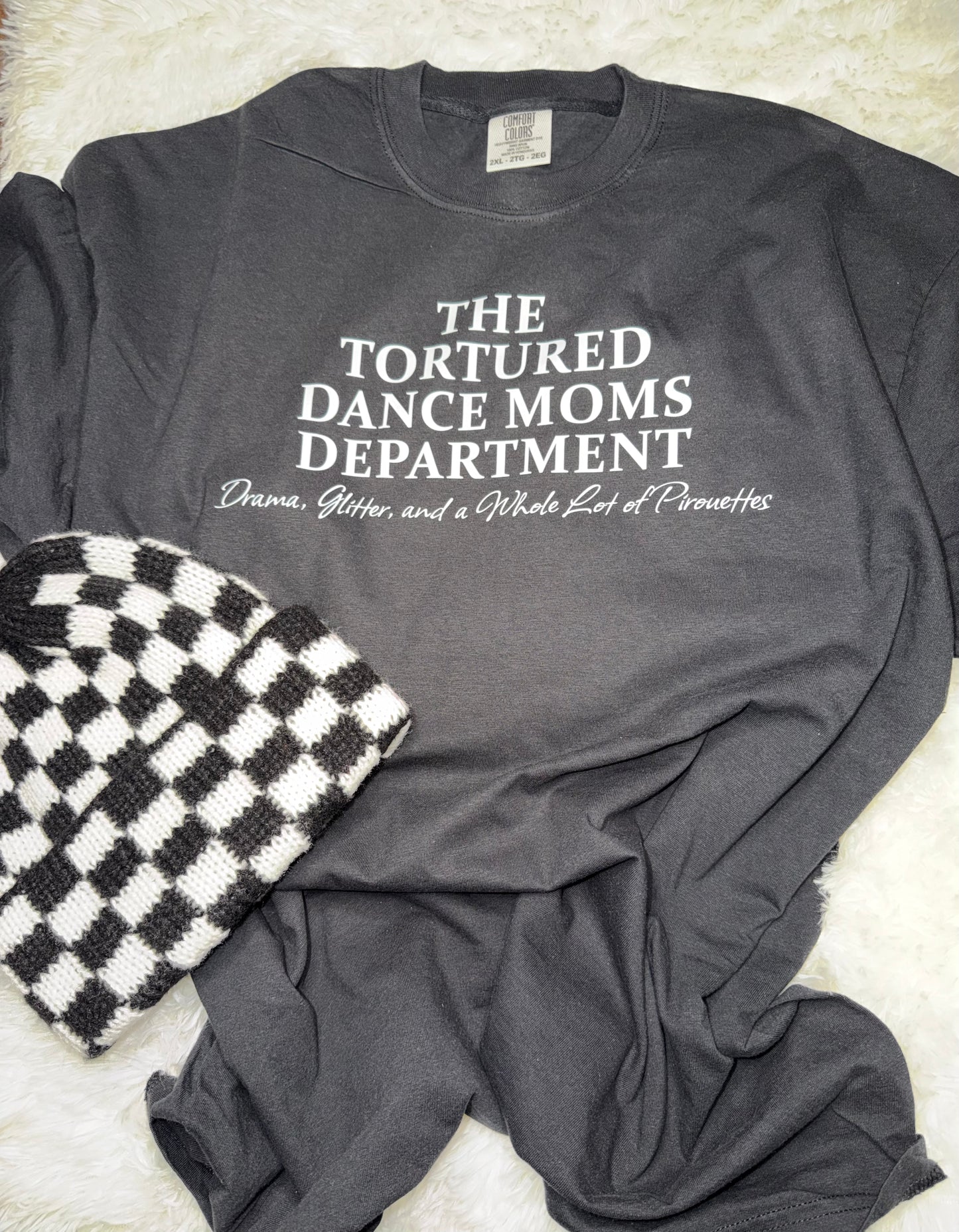 Tortured Dance mom Dept. Black Tshirt