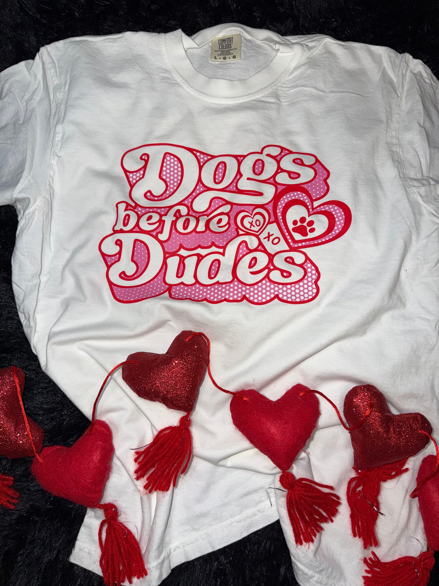 Dogs before dudes White Tshirt