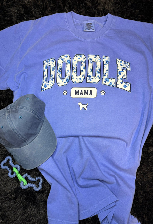 Doodle Mama Flo Blue T-shirt