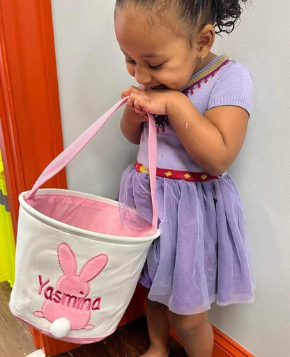 Bunny Themed Easter Bucket PINK