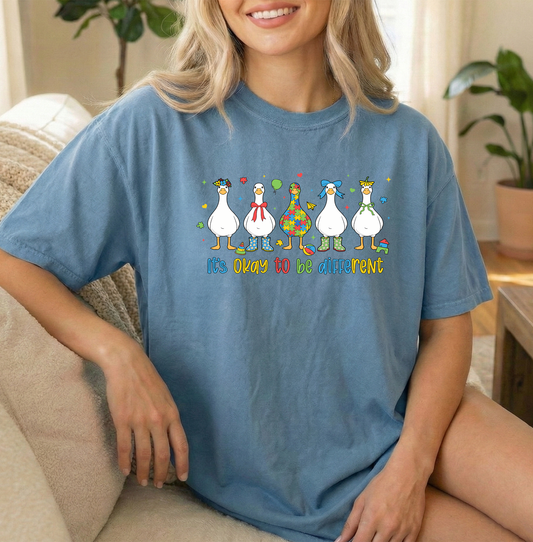 Its ok Youth Ice Blue Comfort Colors T-shirt