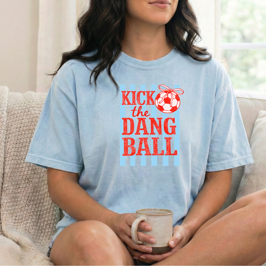 Kick Soccer Unisex Chambray Comfort Colors Tshirt