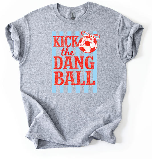 Kick Soccer Unisex Sports Grey Gildan Tshirt