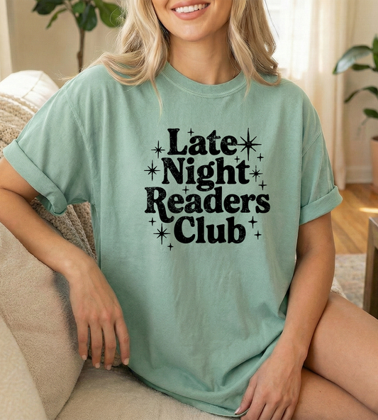 Late night black unisex bay comfort colors tshirt