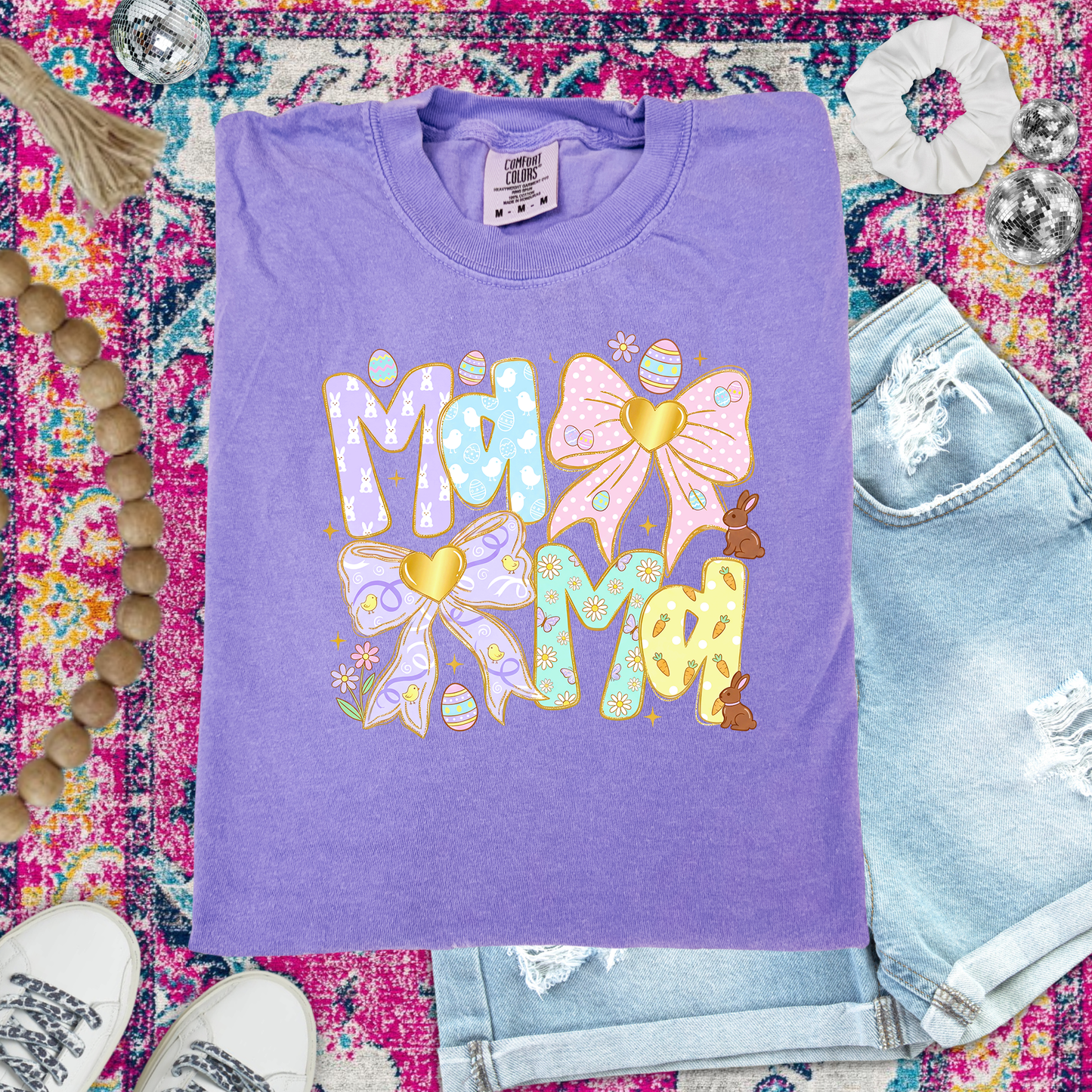 Mama Easter Themed Violet Tshirt