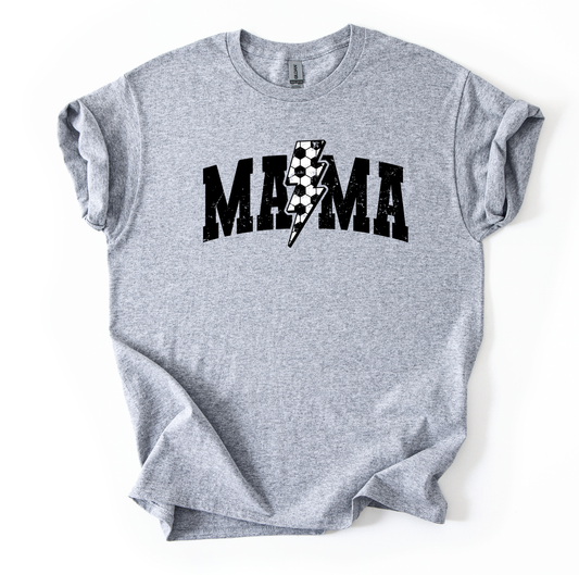 Mama Bolt Soccer Unisex Gildan Sports Grey Tshirt