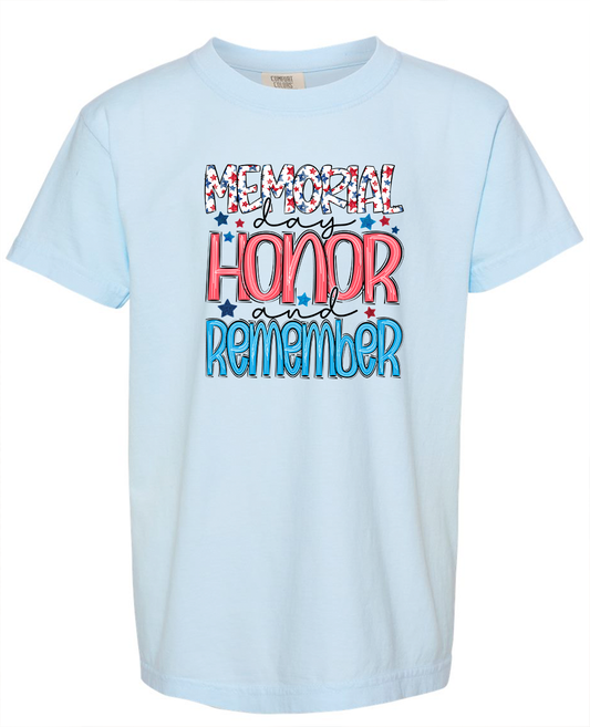 Memorial day Chambray Comfort colors YOUTH tshirt