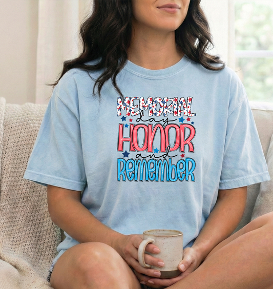 Memorial day Chambray Comfort colors Unisex tshirt