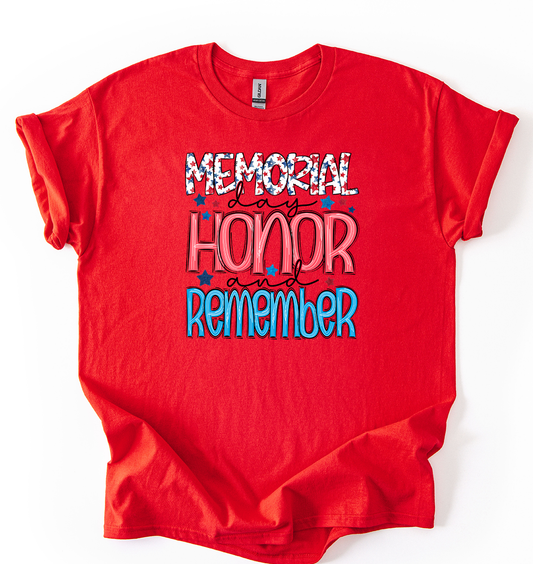 Memorial day Red Gildan YOUTH tshirt