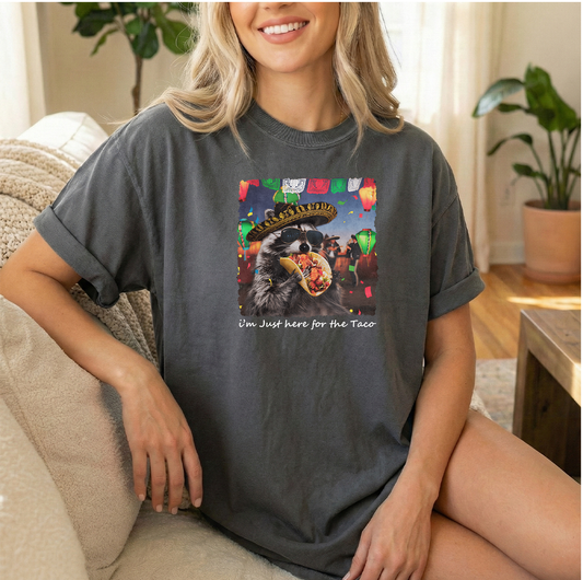 Taco Raccoon Pepper Unisex Comfort colors Tshirt