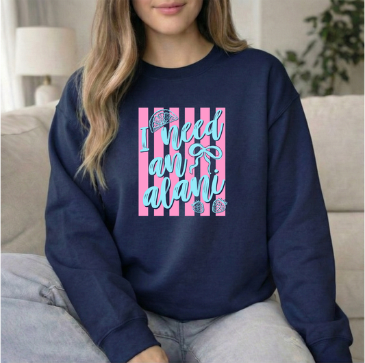 Need Alani Unisex Navy Gildan Crewneck Sweatshirt