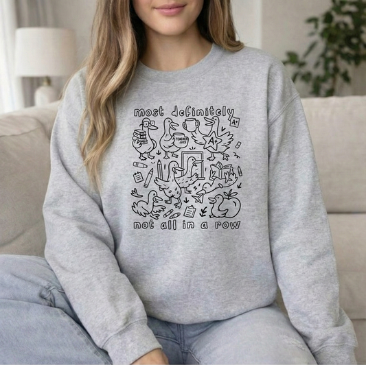 Not in a row Ash crewneck sweatshirt