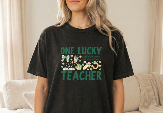 Teacher St Pats Black Tshirt
