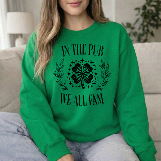 In the pub Black Irish Green Crew Sweatshirt