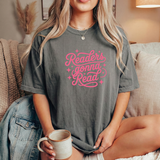 Readers gonna read Unisex Grey Comfort Colors Tshirt