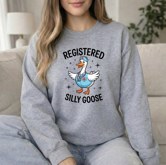 Registered Silly goose sports grey crewneck sweatshirt