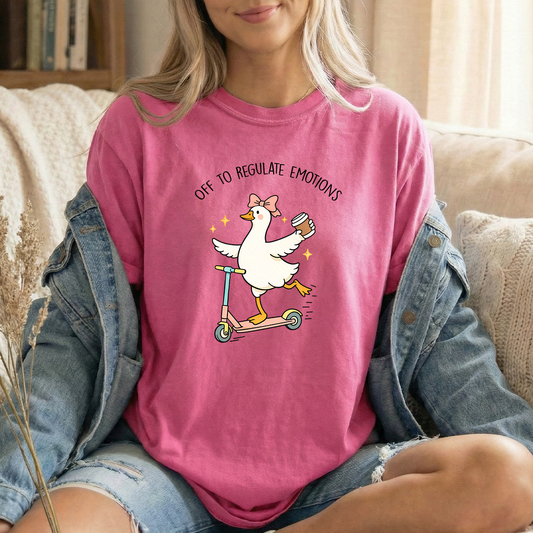 Regulate emotions crunchberry unisex comfort colors tshirt