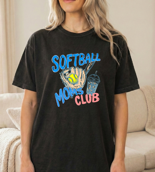 SMC Light Blue on Black Comfort Colors Unisex Tshirt