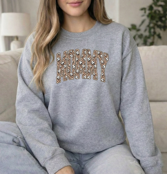 Soccer Mommy Sports Grey Gildan Crewneck Sweatshirt