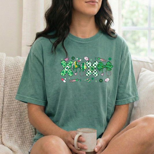 St Pats XO Light Green Tshirt