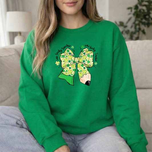St Pats Bow Irish Green Sweater