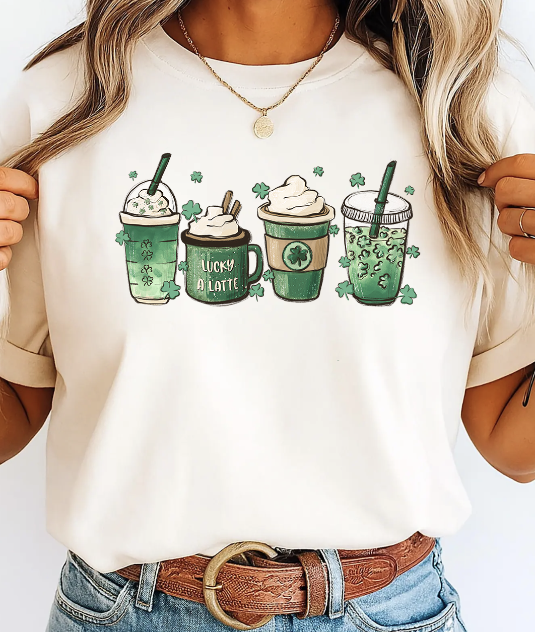 Lucky Latte Ivory Tshirt