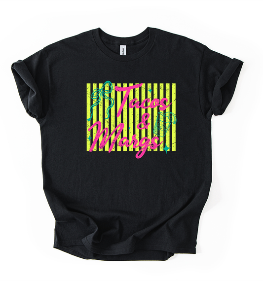 Tacos Margs Unisex Black Gildan Tshirt