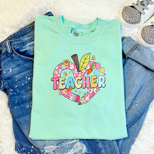 Teacher Easter Apple Island Reef Tshirt