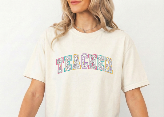 Teacher Peeps Design Ivory Tshirt