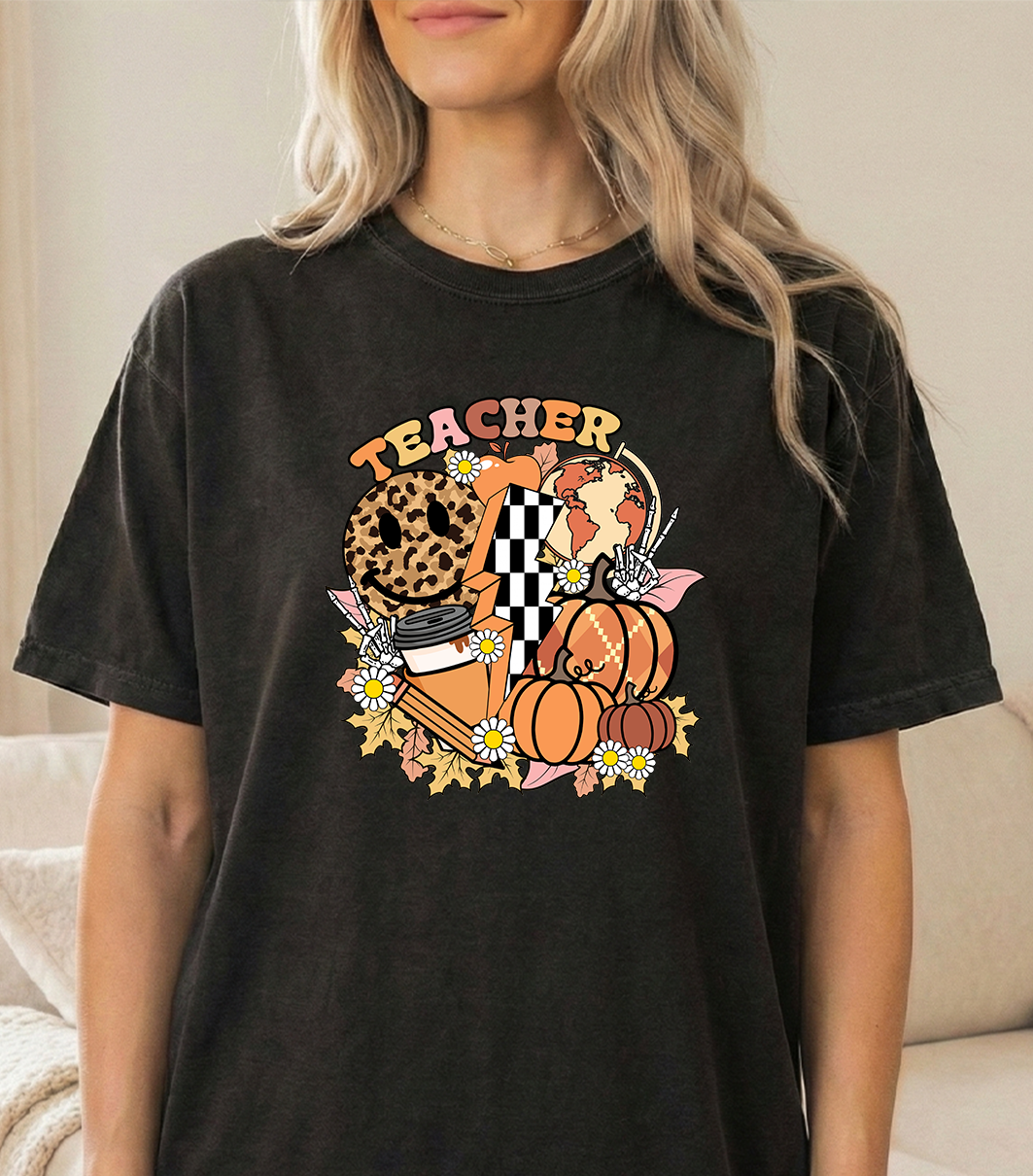 Teacher Bolt Black Unisex Comfort Colors Tshirt