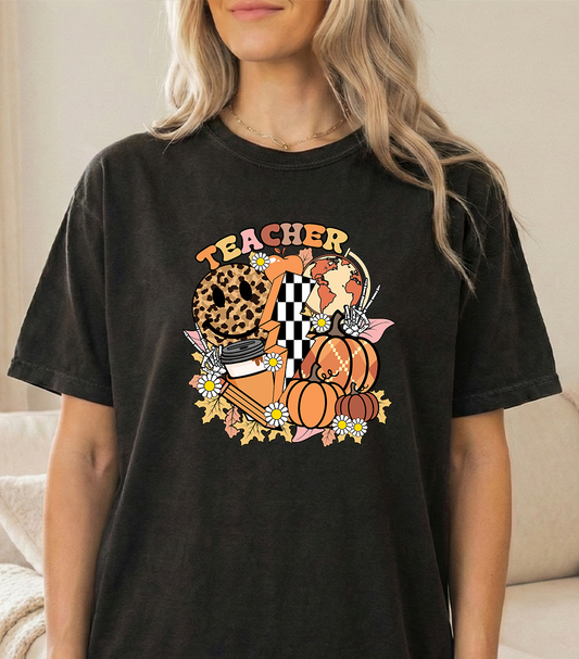Teacher Bolt Black Unisex Comfort Colors Tshirt