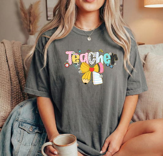 Teacher Supply Grey unisex comfort colors t shirt