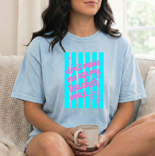 Teacher Voice Chambray Comfort Colors Unisex Tshirt