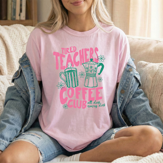 Tired Teacher PG Blossom Unisex Comfort Colors Tshirt