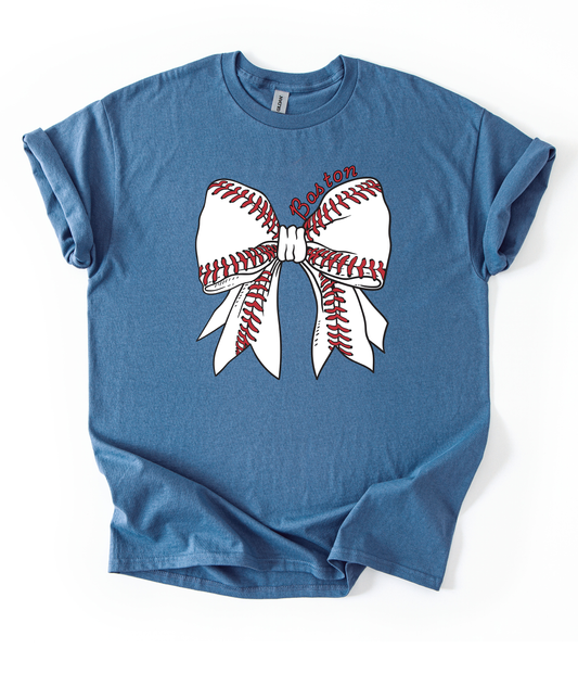 White ball bow YOUTH Indigo Unisex Tshirt