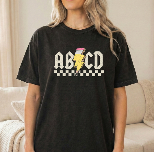 ABCD Unisex Comfort Colors Black Tshirt