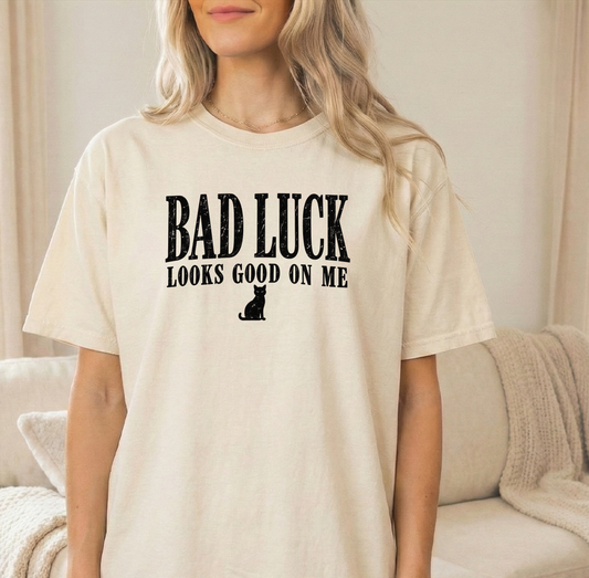Bad Luck Unisex Comfort Colors Ivory Tshirt