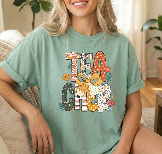 Teacher fall Bay Unisex Comfort Colors Tshirt