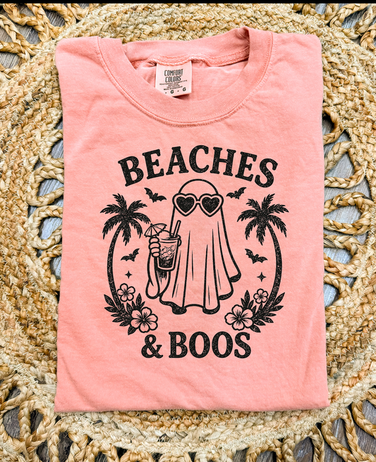 Beaches and Boos Unisex Terracotta Comfort Colors Tshirt