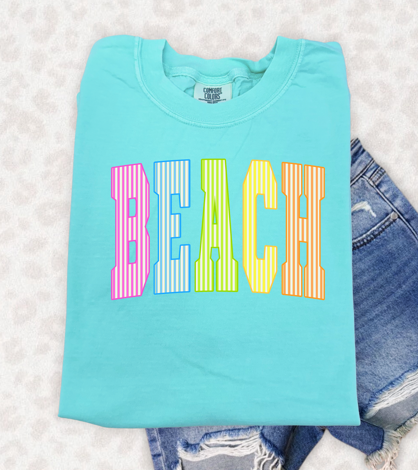 Beach unisex comfort colors chalky mint tshirt