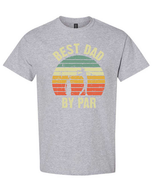 Best dad by par unisex Gildan Sports grey t shirt