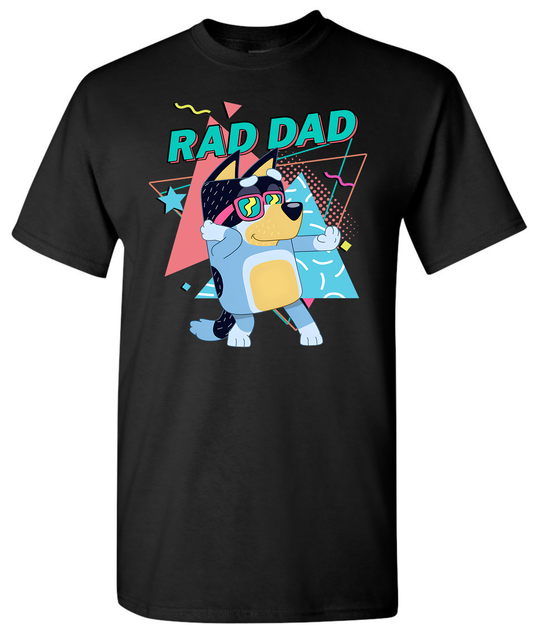 Rad Dad Unisex Gildan Black Tshirt
