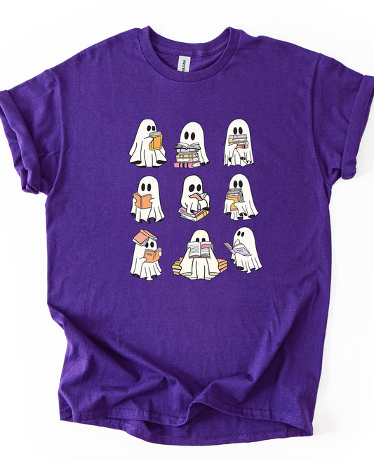 Books ghost Unisex Purple Gildan Tshirt