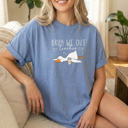 Teacher Goose Unisex Blue Jean Comfort Colors Tshirt