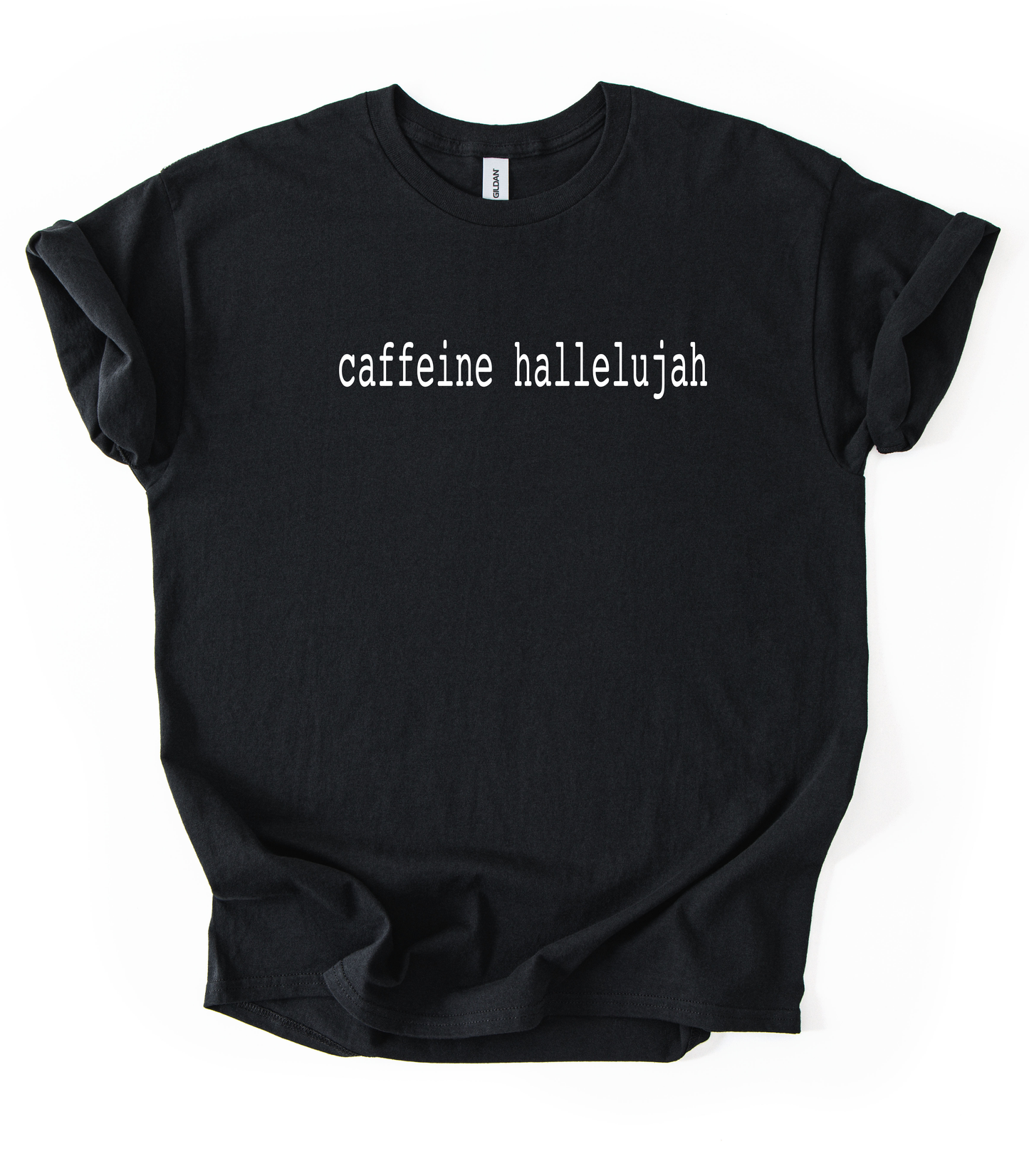 Caffeine H Unisex Gildan black Tshirt